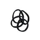 Mae. Elastics Ponytailers Large Black 4 Pack