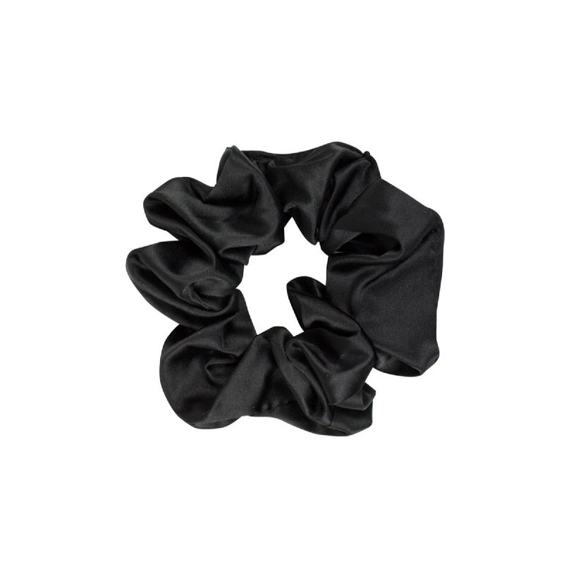 Mae. Elastic Scrunchie Satin Black