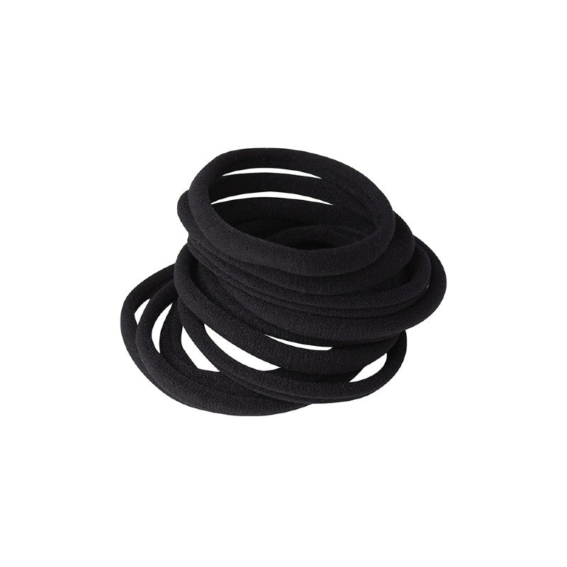 Mae Elastics Soft Ponytailers Black 10 Pack