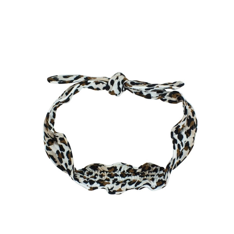 Mae. Headband Muslin Leopard