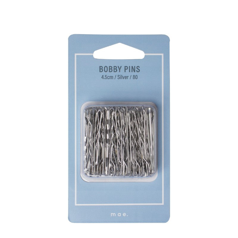 Mae Bobby Pins 4.5cm Silver 80 Pack