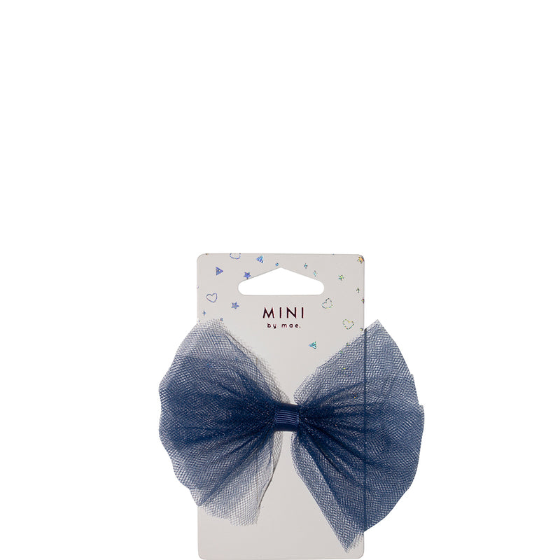 Mini By Mae Alligator Clip Tulle Navy