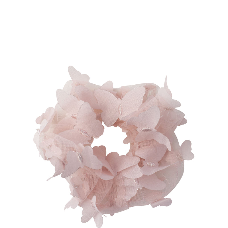 Mini By Mae Elastic Scrunchie Butterfly Pink