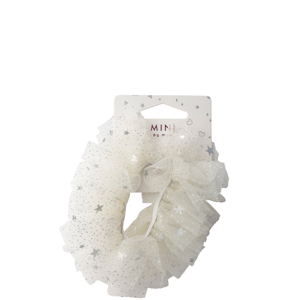 Mini By Mae MBM Elastic Scrunchie Tutu White