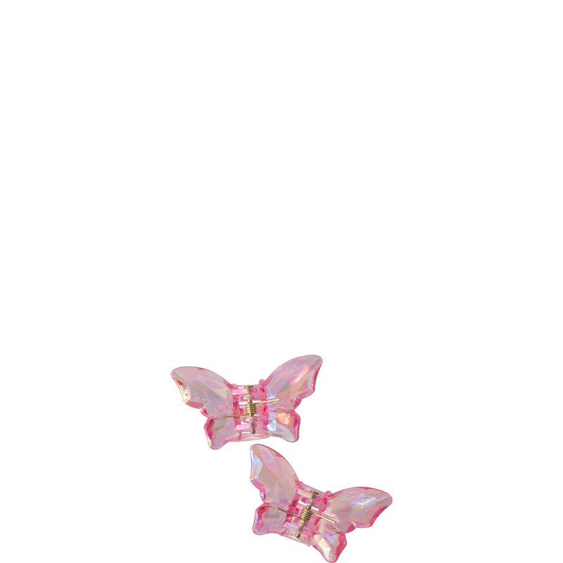 Mini By Mae Butterfly Clips Large Pink (2)