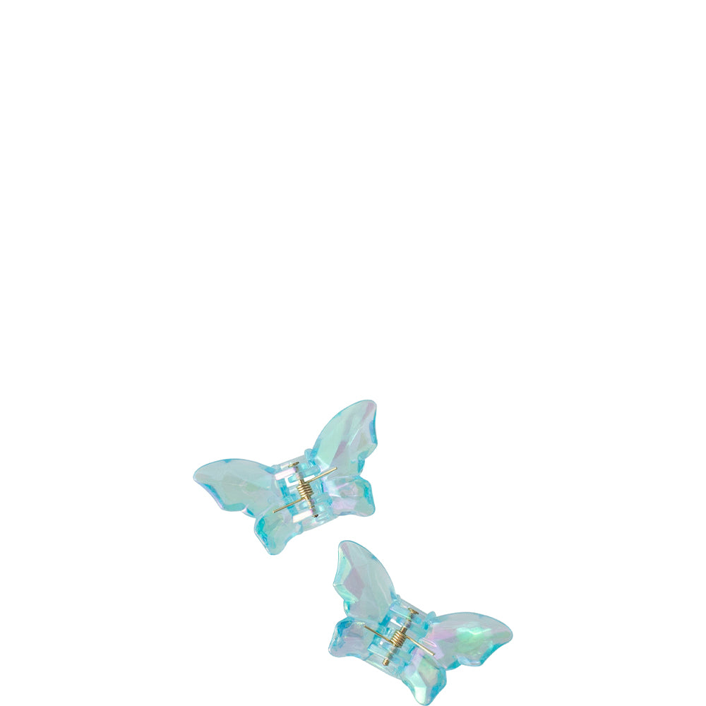 Mini By Mae Butterfly Clips Large Turquoise (2)