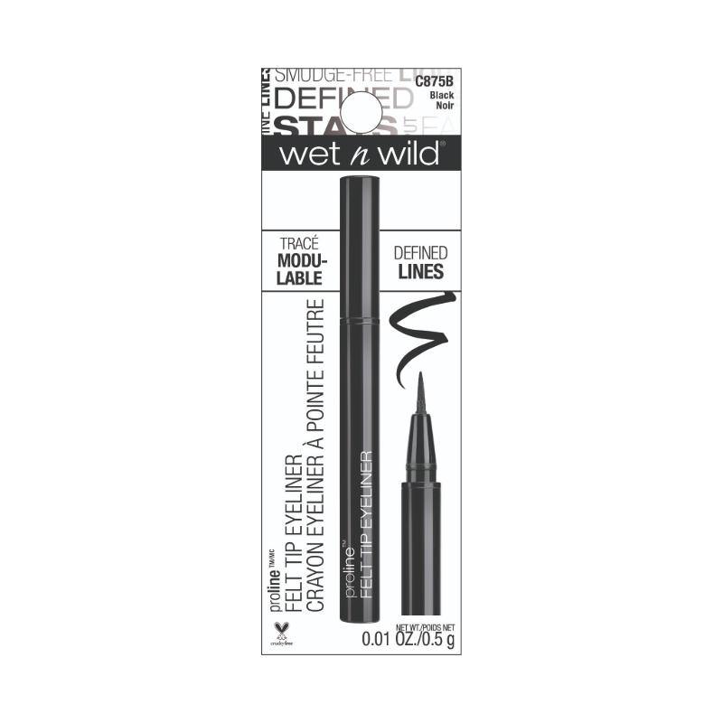 Wet n Wild ProLine Felt Tip Eyeliner Black NZ - Bargain Chemist