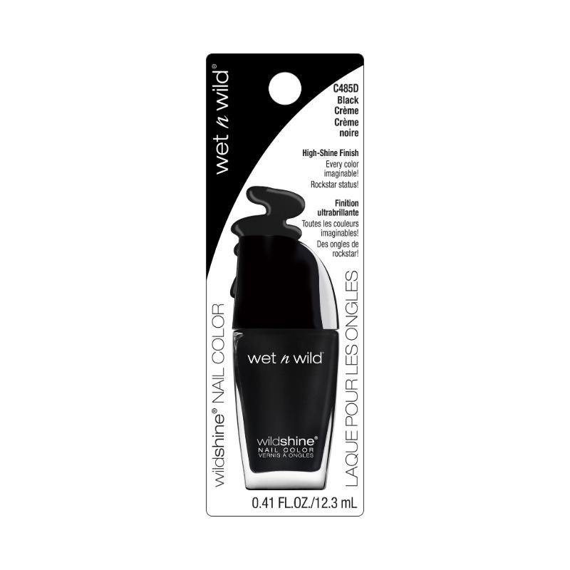 Wet n Wild WildShine Nail Colour Black Creme NZ - Bargain Chemist
