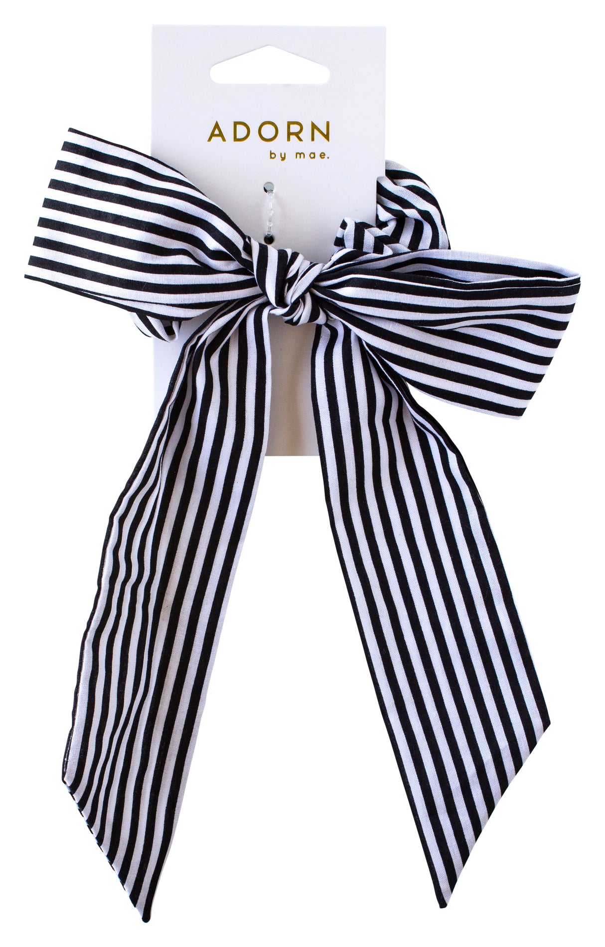 Elastics Scrunchie Black And White Bow