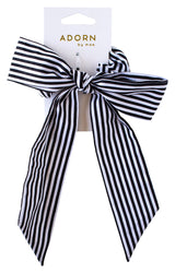 Elastics Scrunchie Black And White Bow