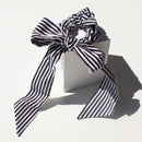 Elastics Scrunchie Black And White Bow
