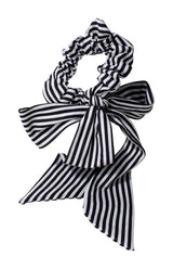 Elastics Scrunchie Black And White Bow