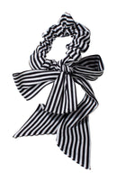 Elastics Scrunchie Black And White Bow