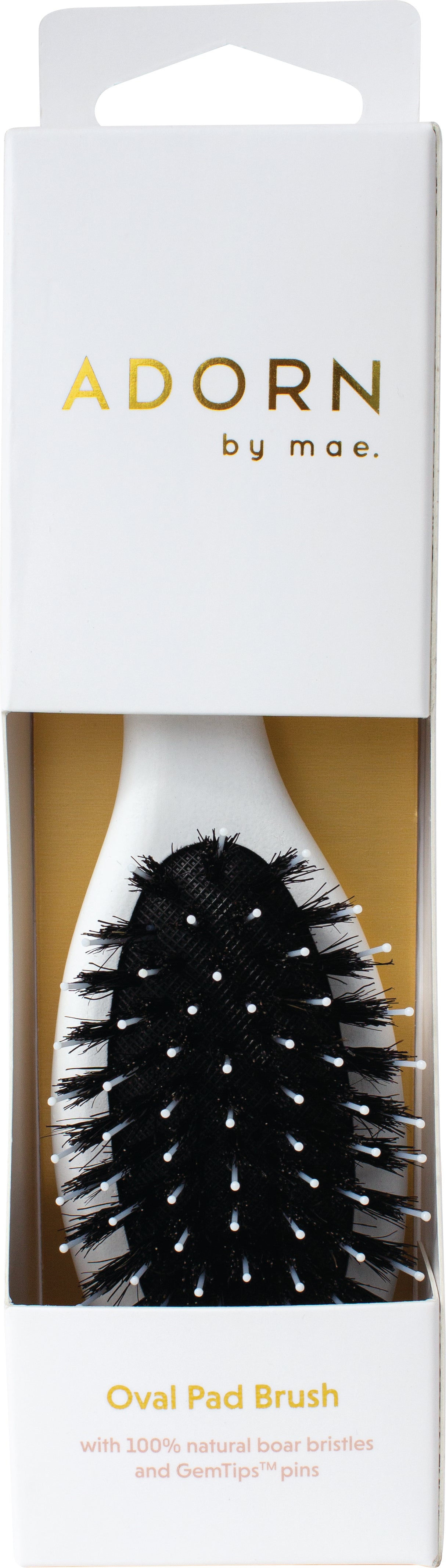 Mae. Brush Natural Bristle Oval Pad Small