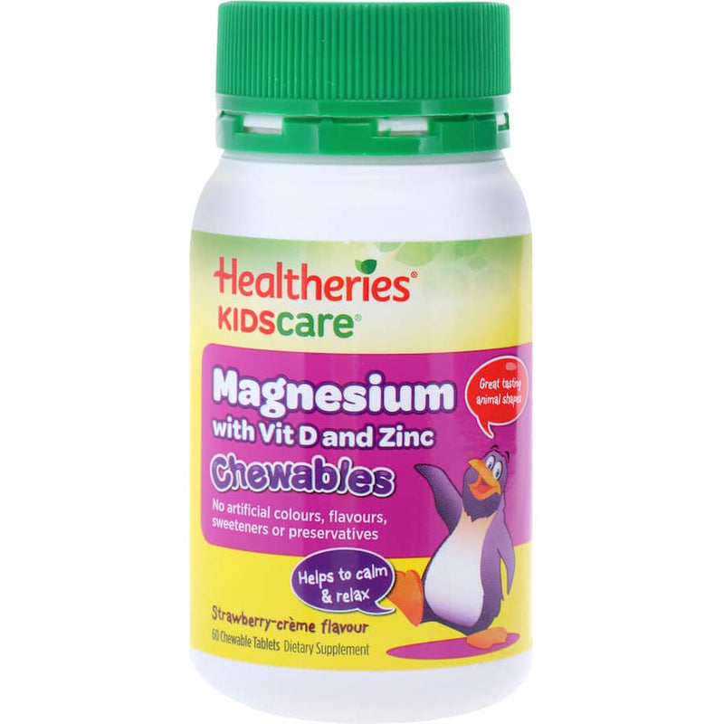 Healtheries KidsCare Magnesium + Vitamin D & Zinc 60tb