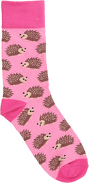 W/SIS Socks Hedgehog Pink