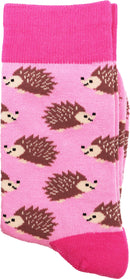 W/SIS Socks Hedgehog Pink