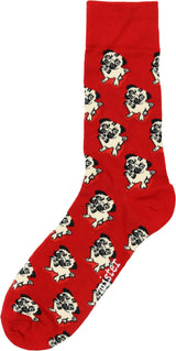 W/SIS Socks French Bulldog Red
