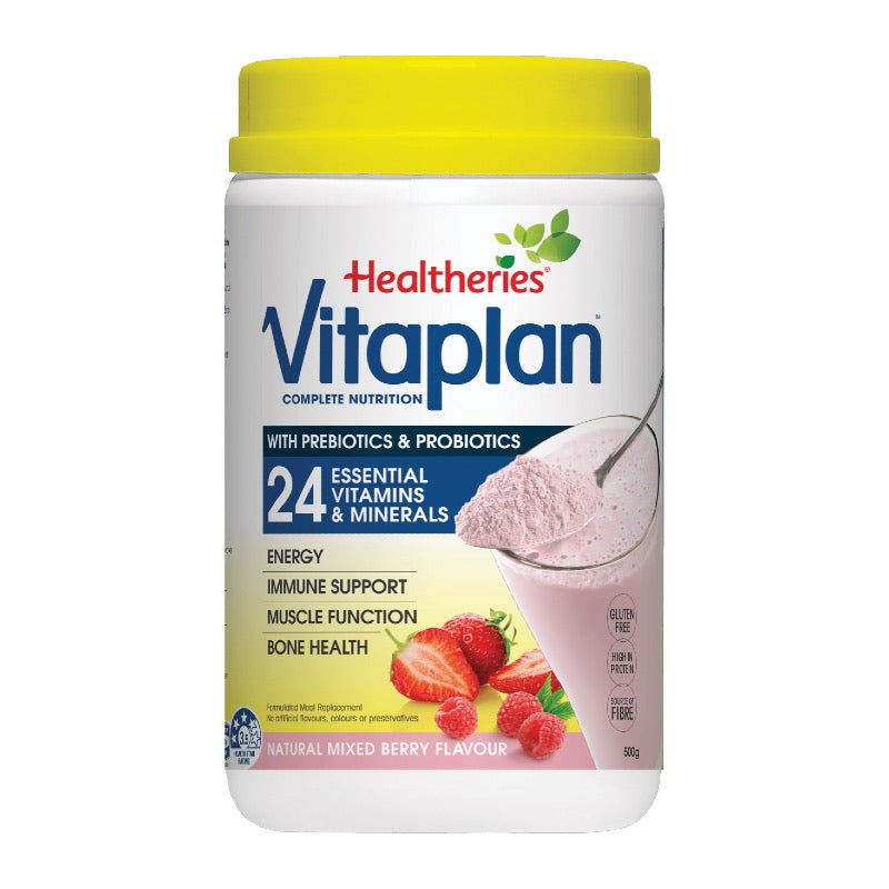 Healtheries Vitaplan with Pre & Probiotics Mixed Berry Powder 500g