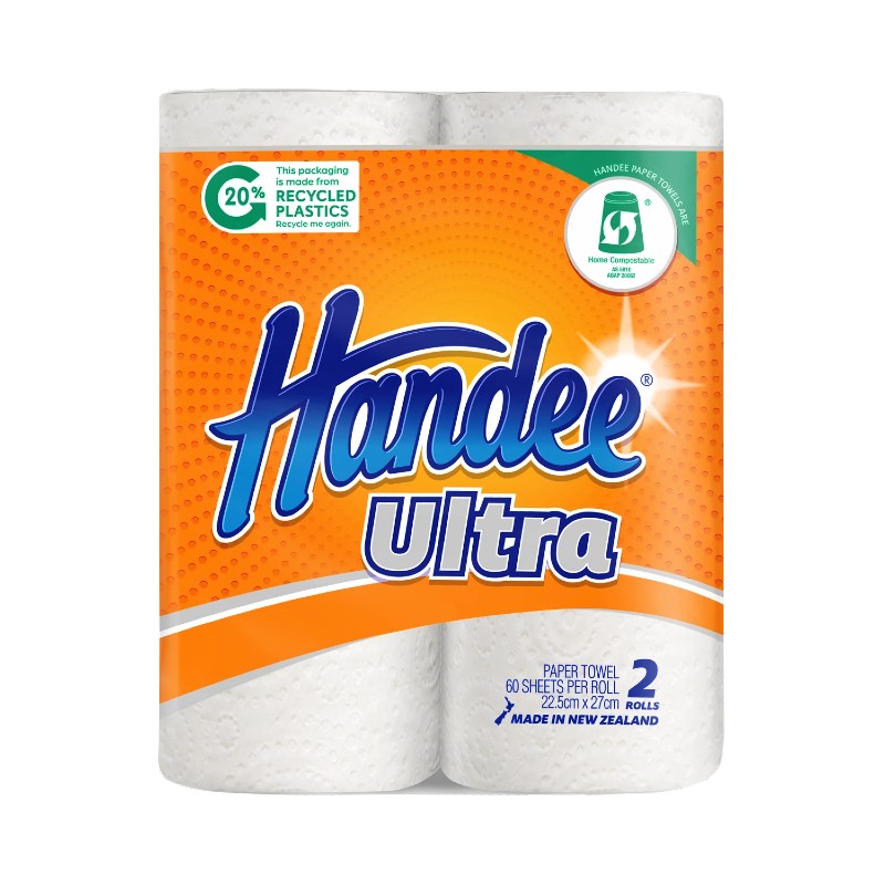 Handee Ultra White Paper Towels 2 Pack