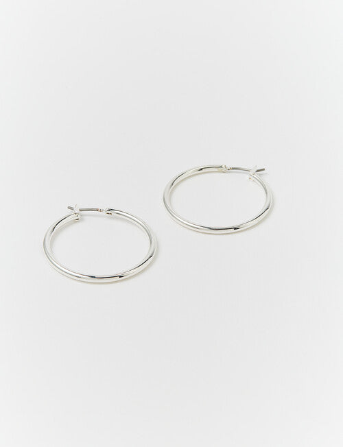 EarSense F495-3 30 mm Silver Hoop