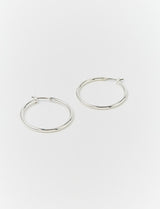 EarSense F495-3 30 mm Silver Hoop