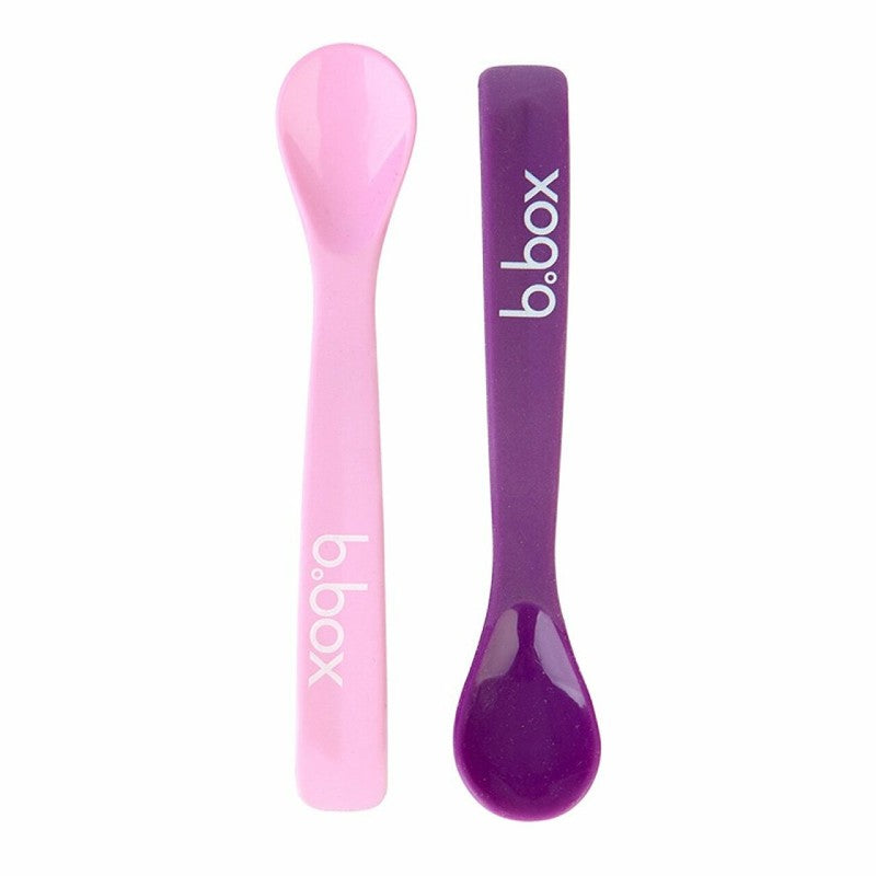 b.box Baby Spoon Pink/Purple 2 Pack