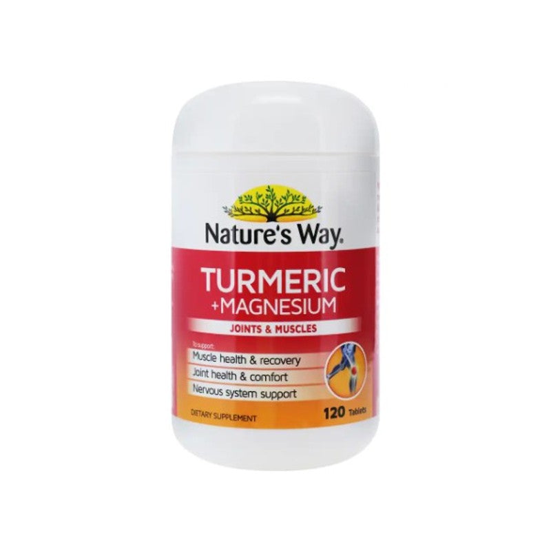 Nature's Way Turmeric + Magnesium 120 Tablets
