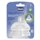 Chicco Natural Feeling Teat 4M+ Adj Flow 2 Pack