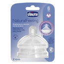 Chicco Natural Feeling Teat 6M+ Fast Flow 2 Pack
