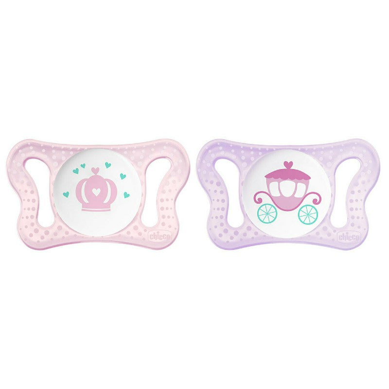 Chicco Micro Pacifier 0-2M Girl 2 Pack