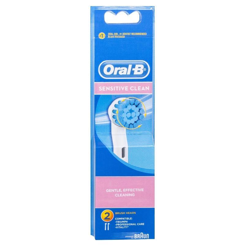 Oral-B Sensitive Clean Replacement Brush Heads 2 Pack NZ - Bargain Chemist