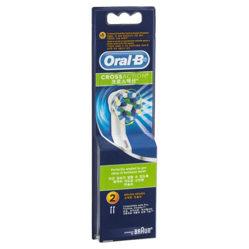 Oral-B Cross Action Replacement Brush Heads 2 Pack NZ - Bargain Chemist