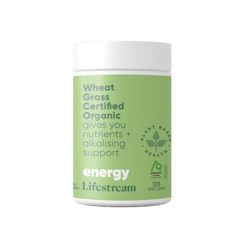 Lifestream Wheat Grass Certified Organic 120 Vege Caps