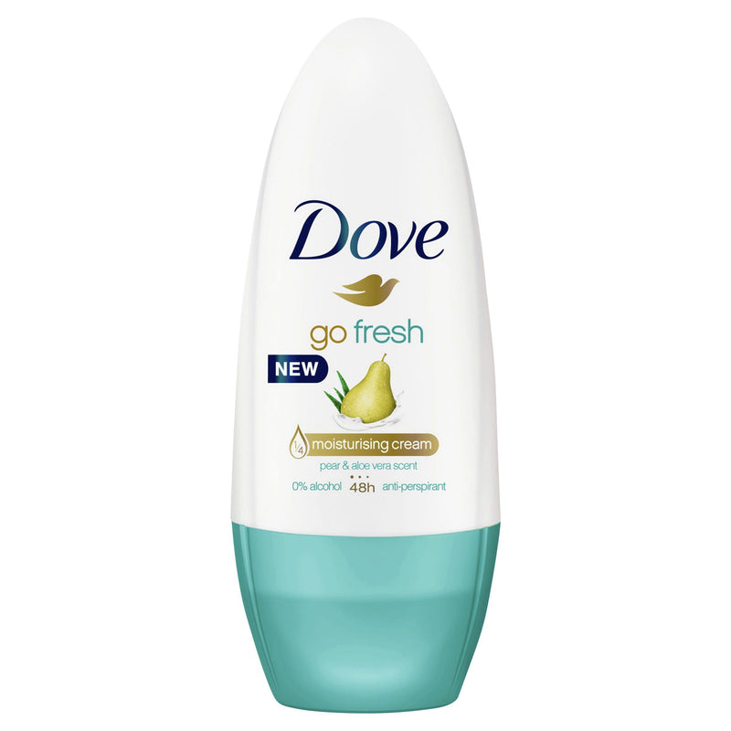 Dove Women Antiperspirant Roll On Deodorant Go Fresh Pear & Aloe Vera 50ml NZ - Bargain Chemist
