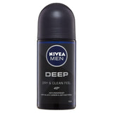 NIVEA Deep Anti-perspirant Roll-on Deodorant 50ml NZ - Bargain Chemist