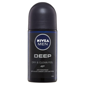 NIVEA Deep Anti-perspirant Roll-on Deodorant 50ml NZ - Bargain Chemist