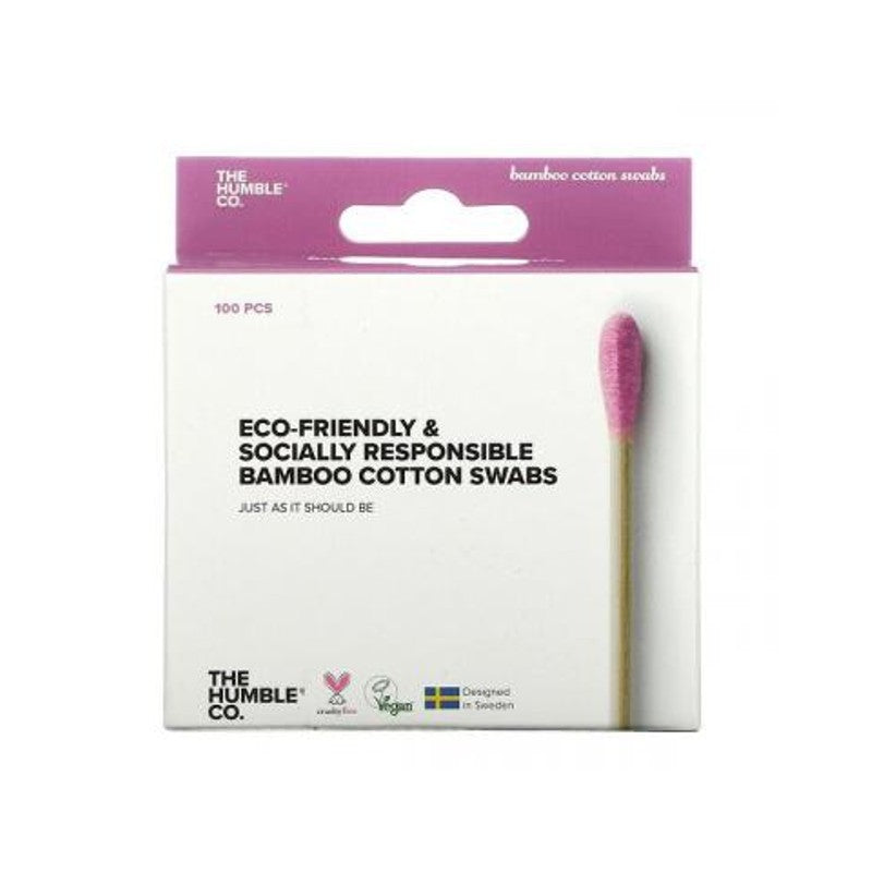 The Humble Co. Natural Cotton Buds - Purple 100 Pack