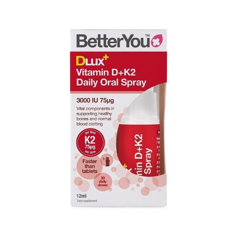 Better You Dlux+ Vitamin D+K2 Daily Oral Spray 12ml