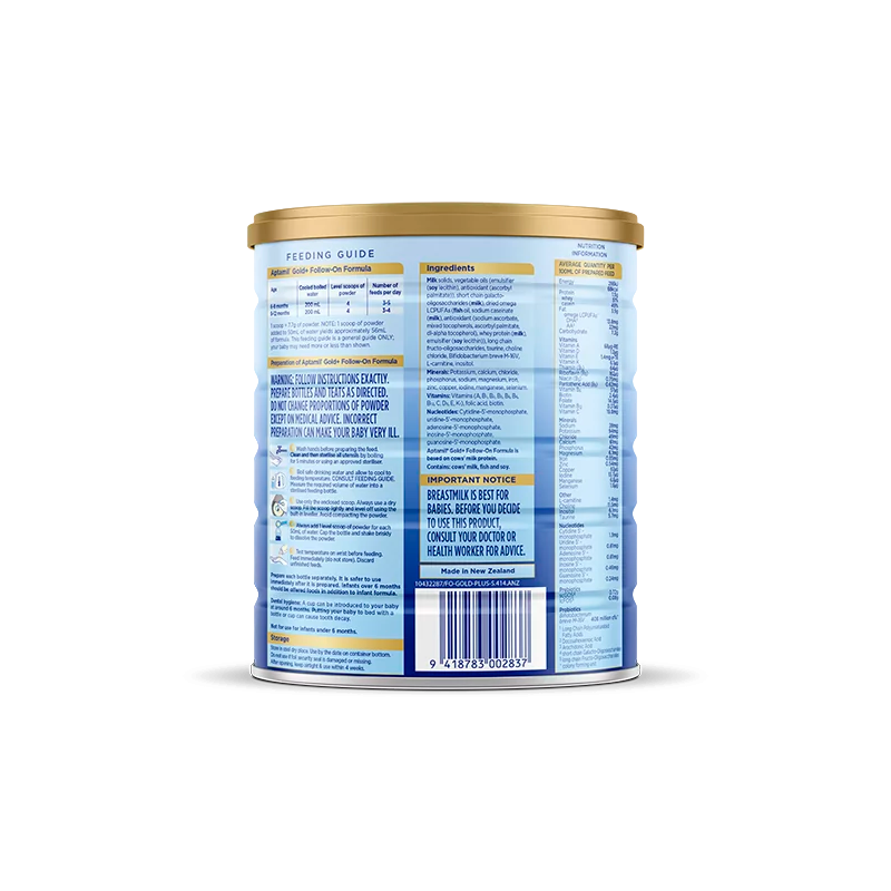 Aptamil Gold+ 2 Follow-On Formula 6-12 Months 900g