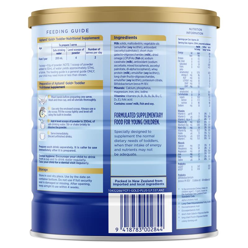 Aptamil Gold+ 3 Toddler Nutritional Supplement From 1 year 900g