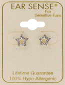 EarSense CH139 Crystal Open Star Stud