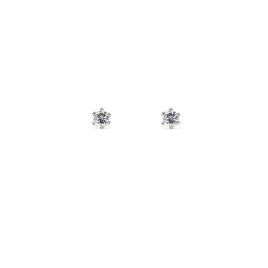 EarSense CZ-13S 3mm Silver Zirconia