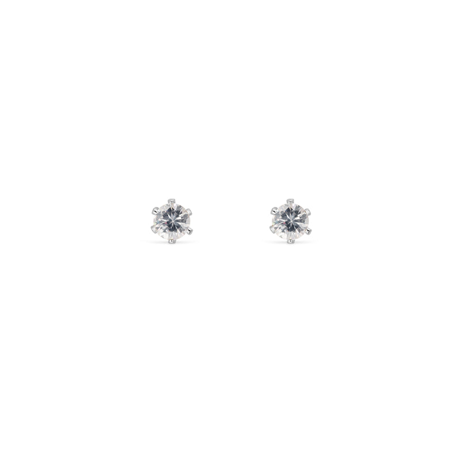 EarSense CZ-14S 4mm Silver Zirconia