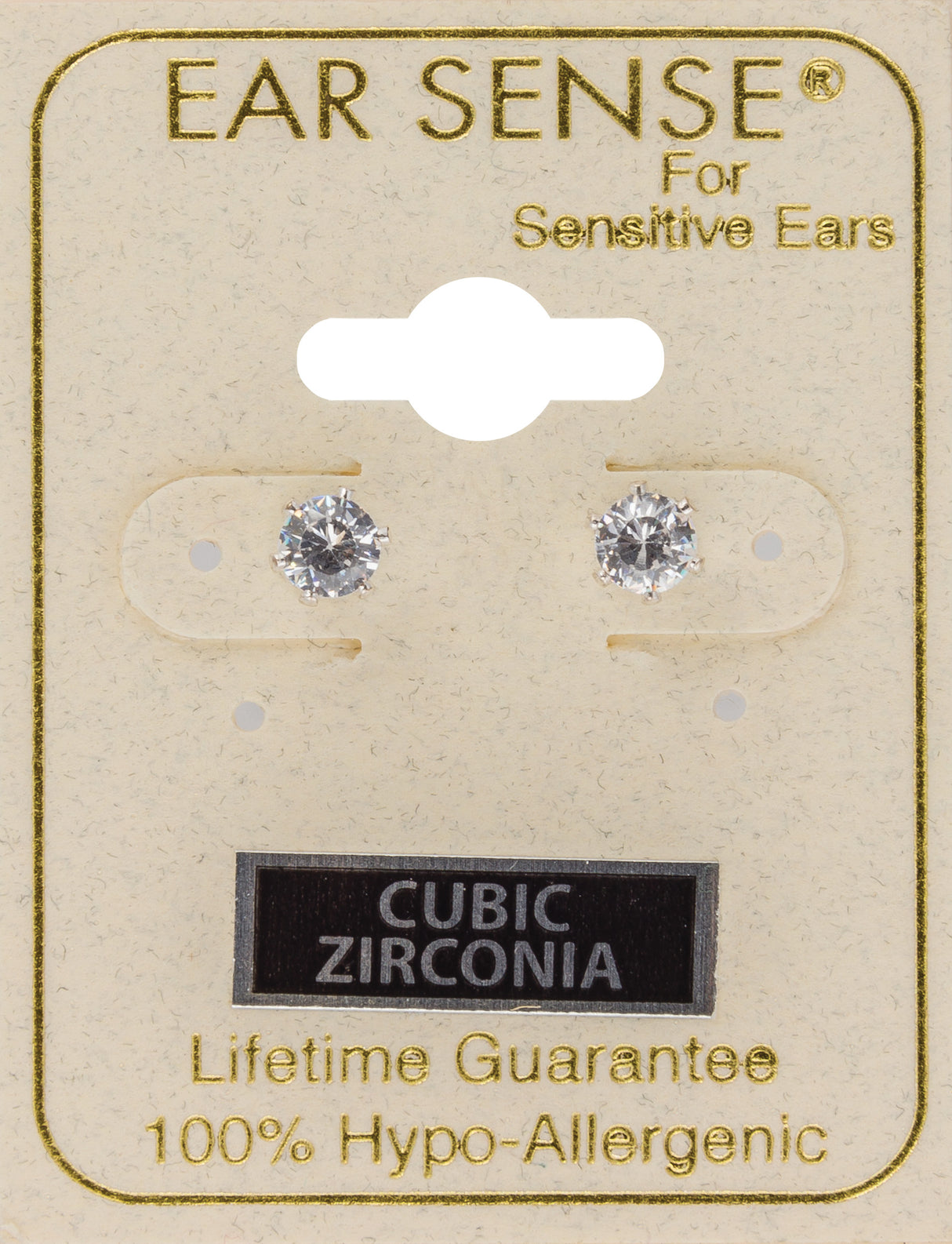 EarSense CZ-14S 4mm Silver Zirconia