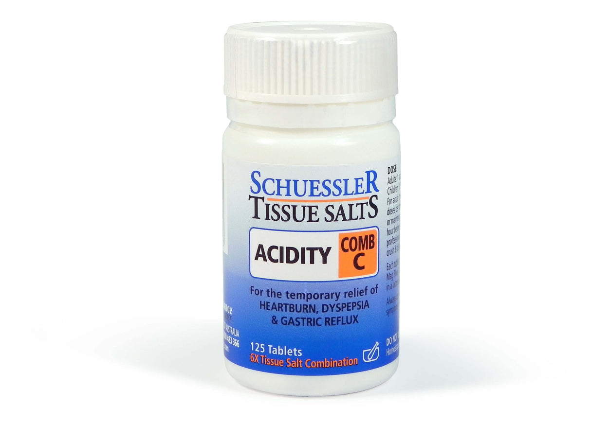Dr Schuessler Comb C Acidity & Gas Support 6X Tissue Salt 125s