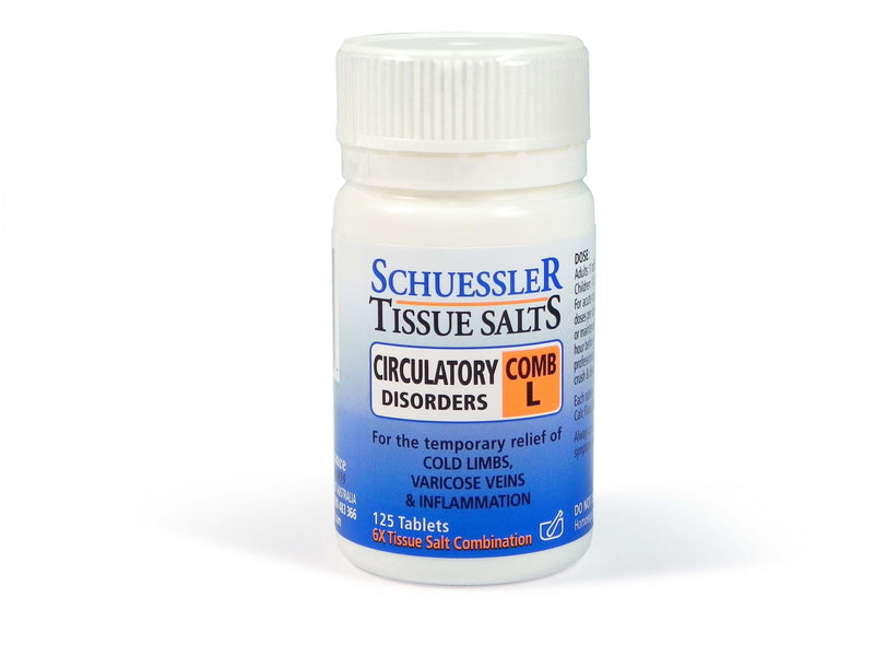 Dr Schuessler Comb L Circulation Disorders 6X Tissue Salt 125s