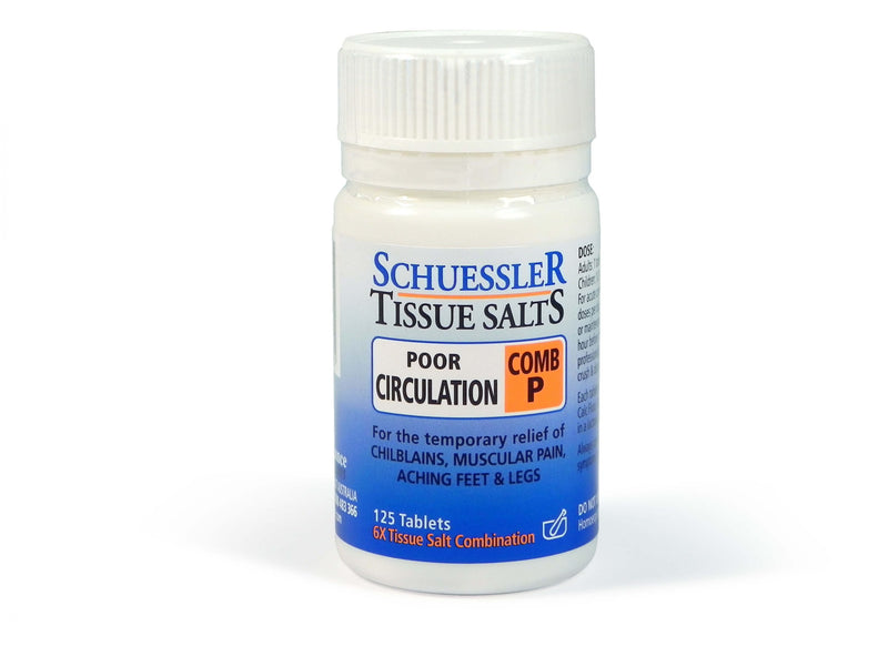 Dr Schuessler Comb P Poor Circulation 6X Tissue Salt 125s