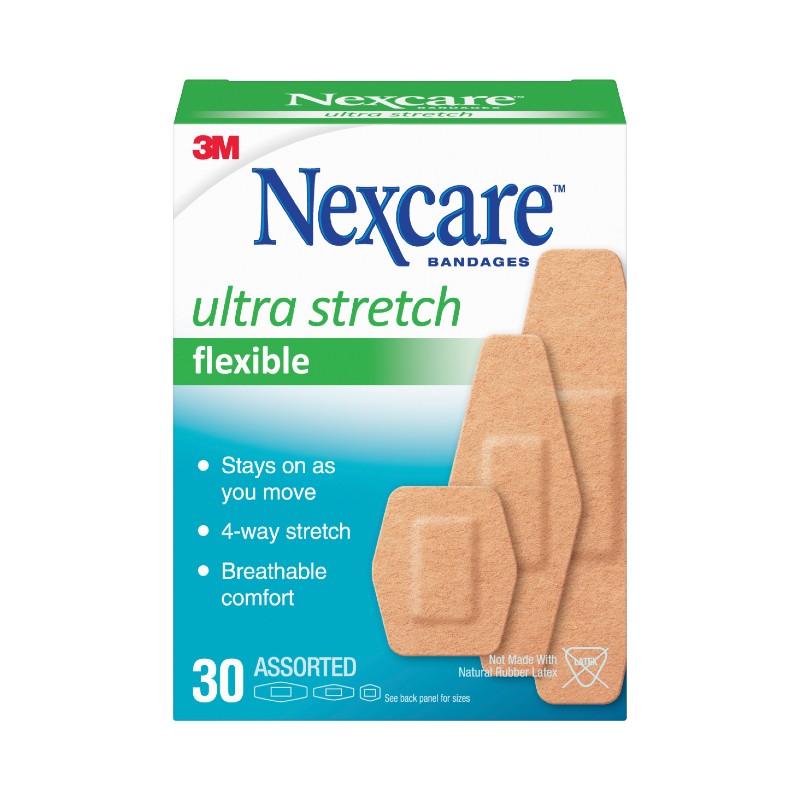 Nexcare Ultra-Stretch Assorted Bandages 30 Pack