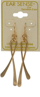 EarSense F291 Gold Crossover Drop French Hook